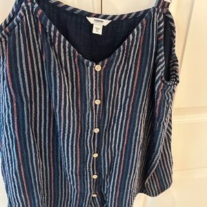 Sonoma Women's XL Striped Blue Top